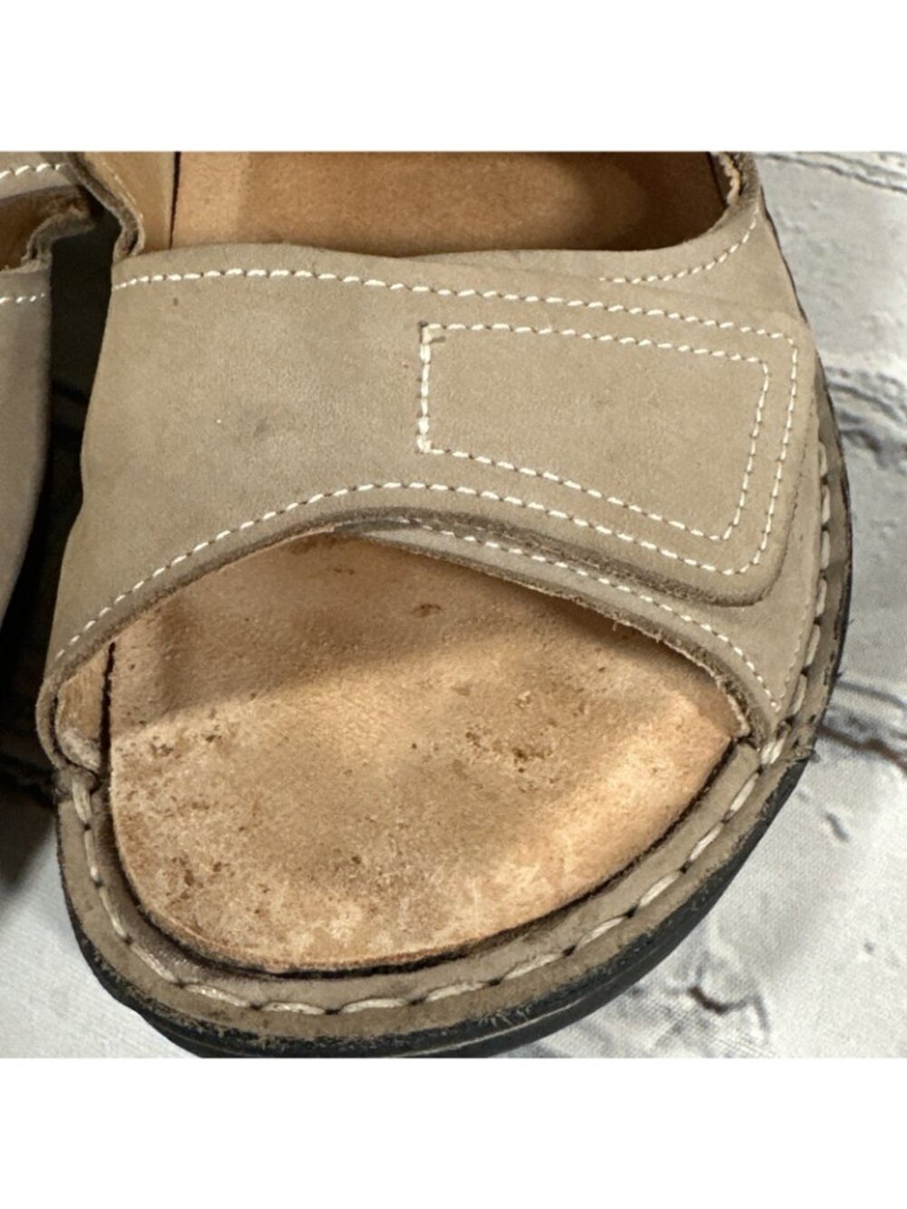 Finn Comfort Jamaika Jamaica Tan Double Strap Slip On Wedge Sandals Womens 37 /7 - Picture 10 of 16